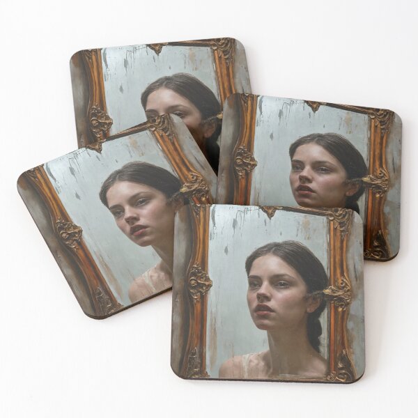 Item preview, looking glass, the reverse side of the mirror, art designed and sold by DonnaBlankaArt.