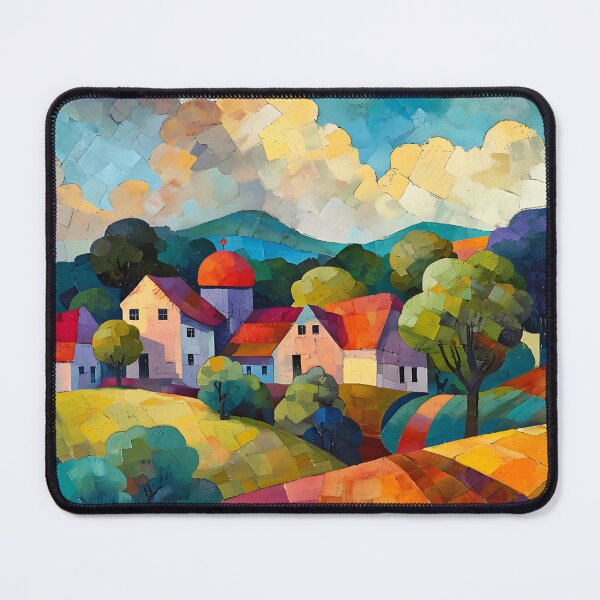 Item preview, Farm Village - Cubism designed and sold by KootenayDesigns.