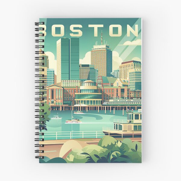 Item preview, Boston City Art Vintage Boston Poster designed and sold by nomiraclehere.