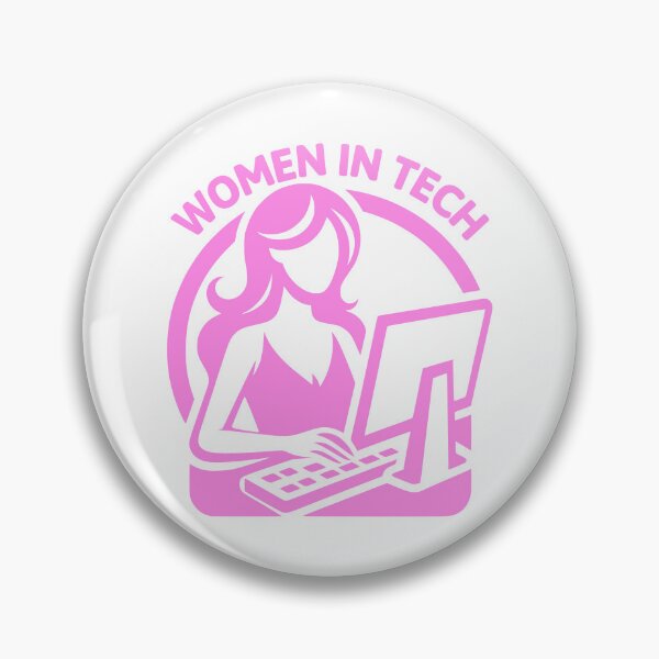 Item preview, Women In Tech! Funny Pink Computer designed and sold by PMCreative.
