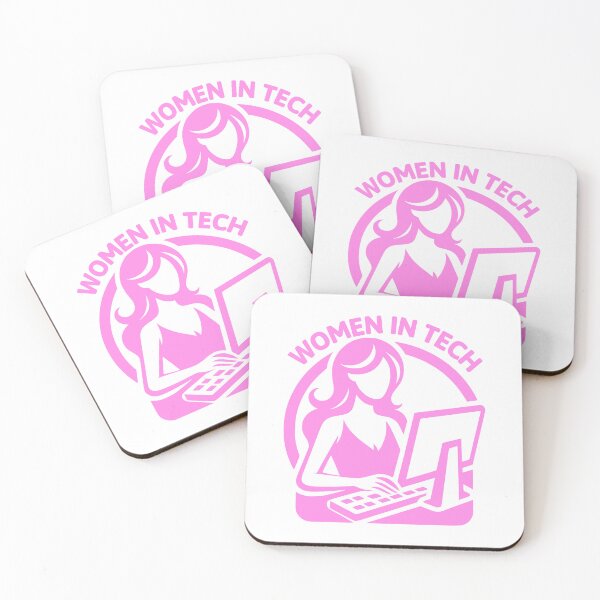 Item preview, Women In Tech! Funny Pink Computer designed and sold by PMCreative.