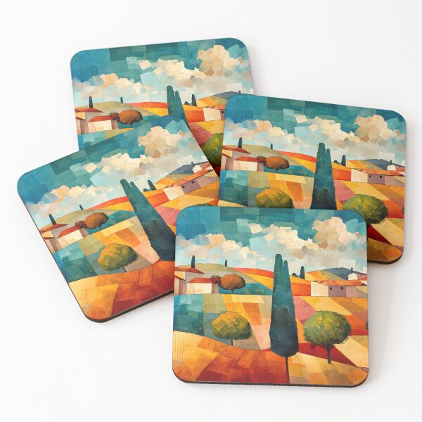 Item preview, Farmers Field - Cubism designed and sold by KootenayDesigns.