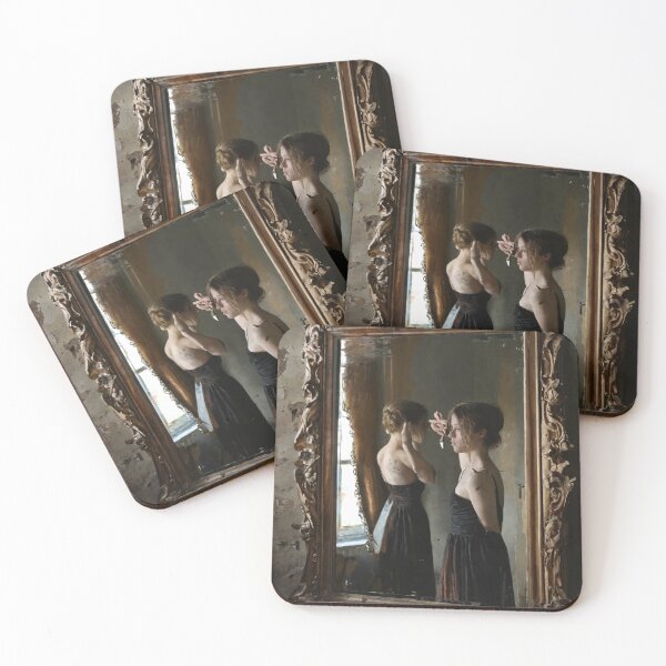 Item preview, looking glass, the reverse side of the mirror, art designed and sold by DonnaBlankaArt.