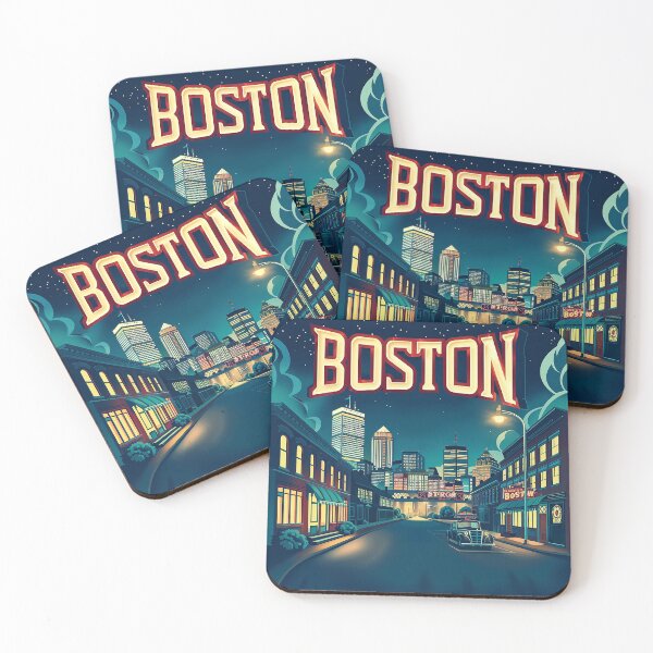 Item preview, Boston City Art Vintage Boston Poster designed and sold by nomiraclehere.