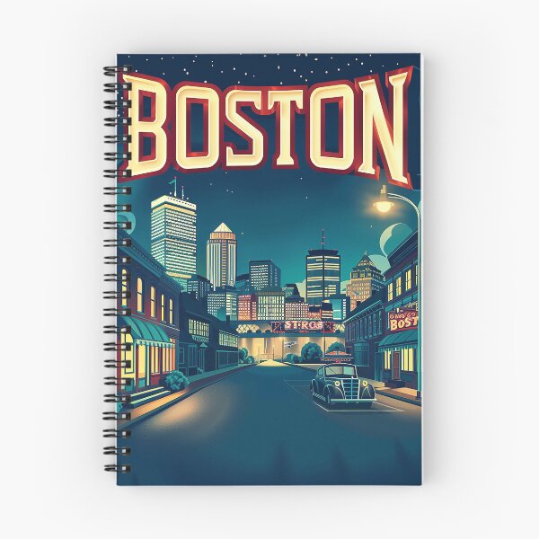 Item preview, Boston City Art Vintage Boston Poster designed and sold by nomiraclehere.
