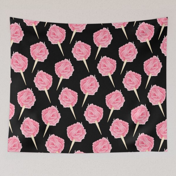 Item preview, Pink Cotton Candy Pattern - Black designed and sold by Kelly  Gilleran.