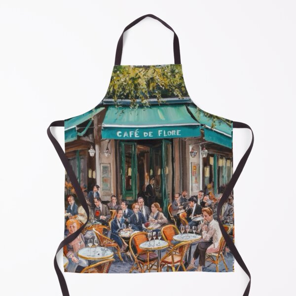 Item preview, Vintage Café de Flore Paris Scene designed and sold by CARRAANN.