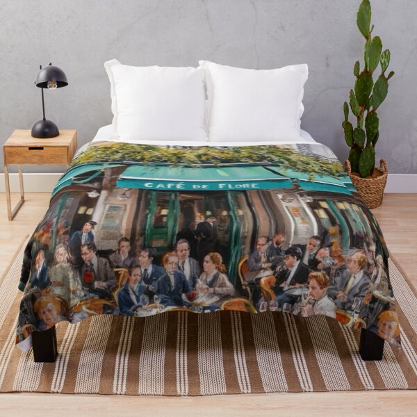 Item preview, Vintage Café de Flore Paris Scene designed and sold by CARRAANN.