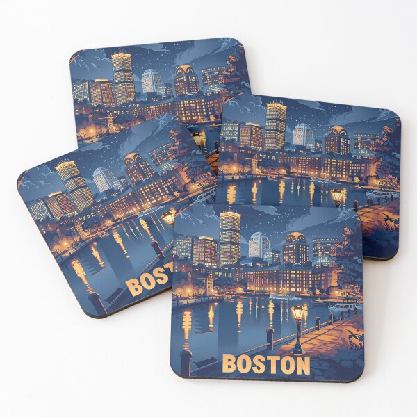 Item preview, Boston City Art Vintage Boston Poster designed and sold by nomiraclehere.