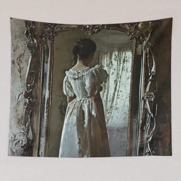 Aperçu de l'œuvre miroir, revers du miroir, art créée et vendue par DonnaBlankaArt.