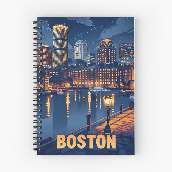 Item preview, Boston City Art Vintage Boston Poster designed and sold by nomiraclehere.