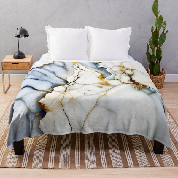 Item preview, Marble Abstract Design - Marble IMAGE PRINT ONLY - White Navy Gold Decor designed and sold by Beachy.