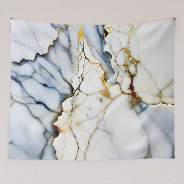 Item preview, Marble Abstract Design - Marble IMAGE PRINT ONLY - White Navy Gold Decor designed and sold by Beachy.