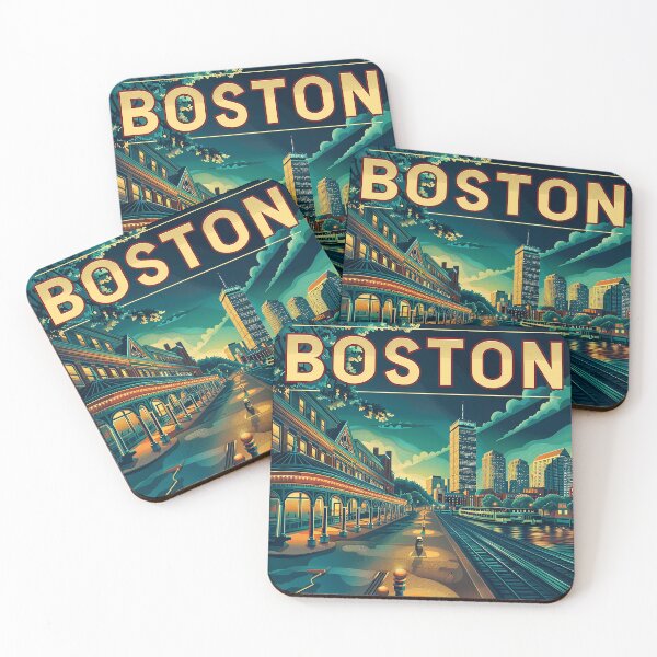Item preview, Boston City Art Vintage Boston Poster designed and sold by nomiraclehere.