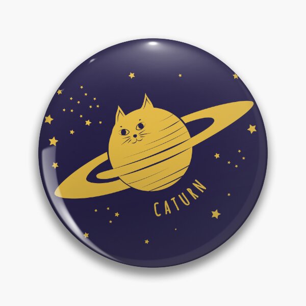 Item preview, Caturn = Cat + Saturn, Cute Cat Science Joke, (dark backgrounds) designed and sold by Markadesign.