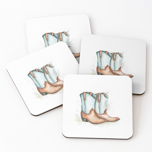 Item preview,    Cowboy boots..watercolor illustration designed and sold by hjstudioo.