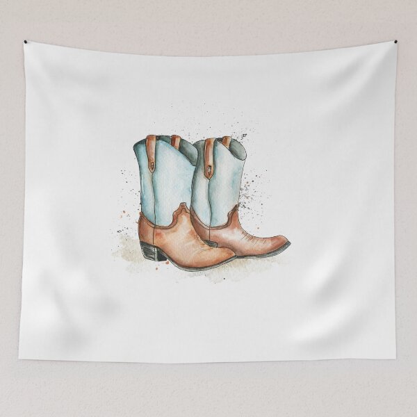 Item preview,    Cowboy boots..watercolor illustration designed and sold by hjstudioo.