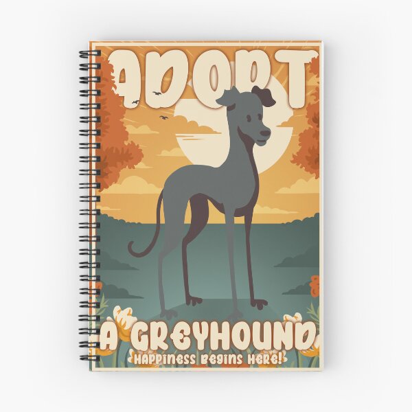 Artikelvorschau, Adoptieren Sie einen Windhund – hier beginnt das Glück! entworfen und verkauft von Elspeth Rose Design.