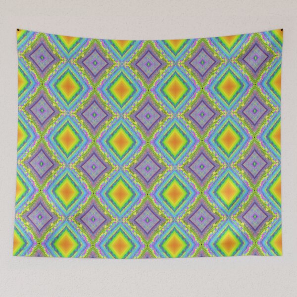Item preview, Blissful Tiling Diamond Shapes of Radness and Psychedelia designed and sold by TeneseKeshi.