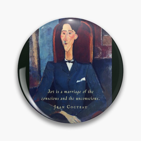 Artikelvorschau, Zitat von Jean Cocteau: „Kunst ist eine Verbindung des Bewussten und des Unterbewussten.“ entworfen und verkauft von artbleed.