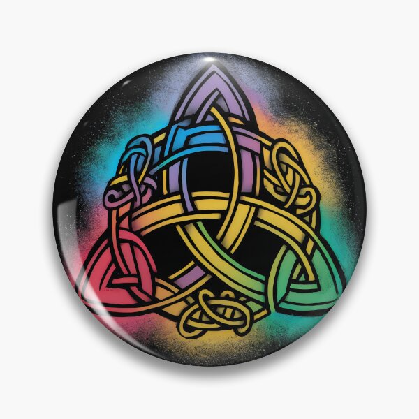 Item preview, The Triquetra Celtic Symbol with Colour Splash Design designed and sold by CELTIC-DESIGNS.