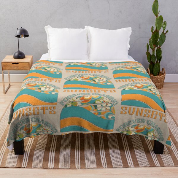 Item preview, Retro Floral "Forever Chasing Sunsets" designed and sold by bizbostudio.