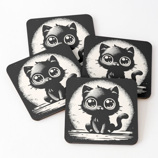Item preview, Frizzy cute black cat designed and sold by lliiaa1111.