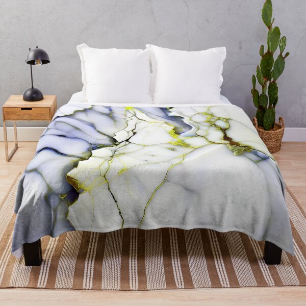 Item preview, Marble Abstract Design - Marble IMAGE PRINT ONLY - White Blue Yellow Decor designed and sold by Beachy.