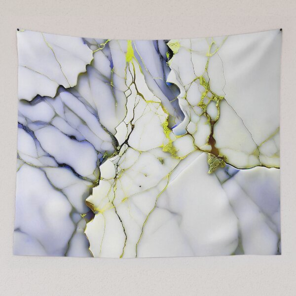 Item preview, Marble Abstract Design - Marble IMAGE PRINT ONLY - White Blue Yellow Decor designed and sold by Beachy.