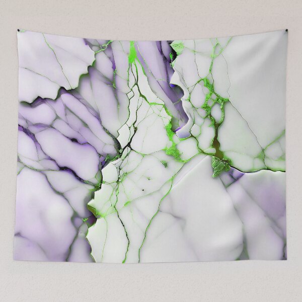 Item preview, Marble Abstract Design - Marble IMAGE PRINT ONLY - White Violet Lime Decor designed and sold by Beachy.