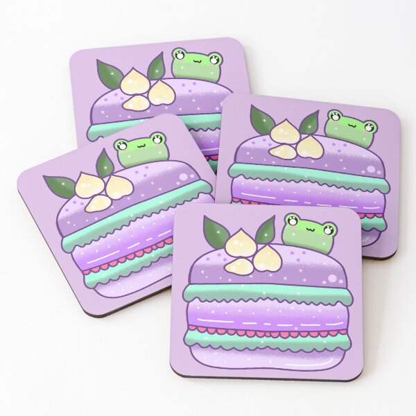 Item preview, Purple Cute Kawaii macaron froggy designed and sold by Quacktails.