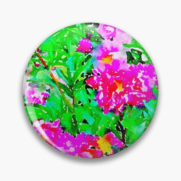 Item preview, Digital watercolor of peonies in the Parc Bagatelle, Paris designed and sold by ricoflinn.