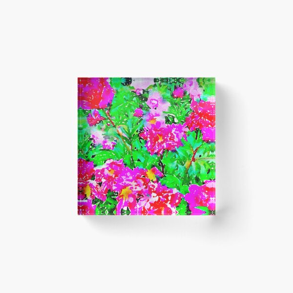 Item preview, Digital watercolor of peonies in the Parc Bagatelle, Paris designed and sold by ricoflinn.
