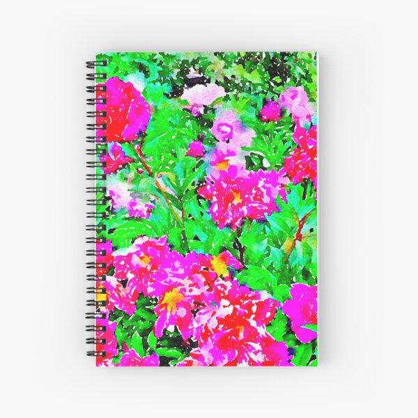 Item preview, Digital watercolor of peonies in the Parc Bagatelle, Paris  designed and sold by ricoflinn.