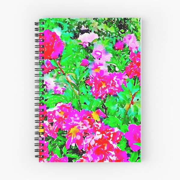 Item preview, Digital watercolor of peonies in the Parc Bagatelle, Paris designed and sold by ricoflinn.
