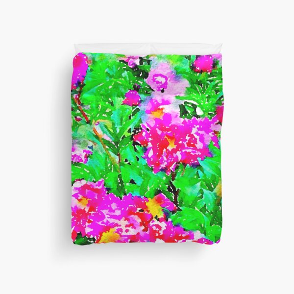 Item preview, Digital watercolor of peonies in the Parc Bagatelle, Paris  designed and sold by ricoflinn.