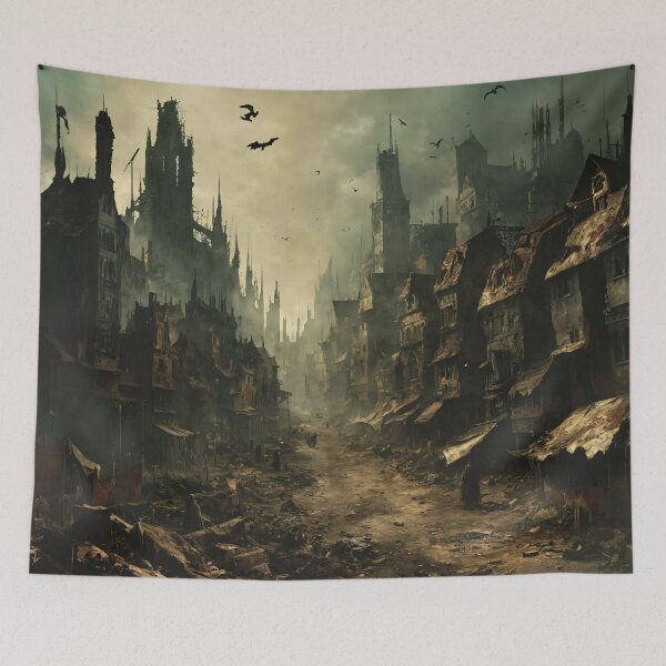 Item preview, plague city, art, devastation, epidemic designed and sold by DonnaBlankaArt.