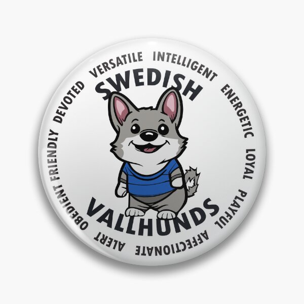 Item preview, Swedish Vallhund Cartoon with Descriptive Traits; Black Font designed and sold by DaisyDogDesign.