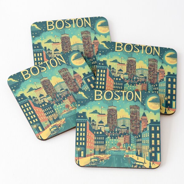 Item preview, Boston City Art Vintage Boston Poster designed and sold by nomiraclehere.