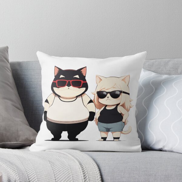Item preview, double fat cat line art drawing style designed and sold by Anya-Thanee.