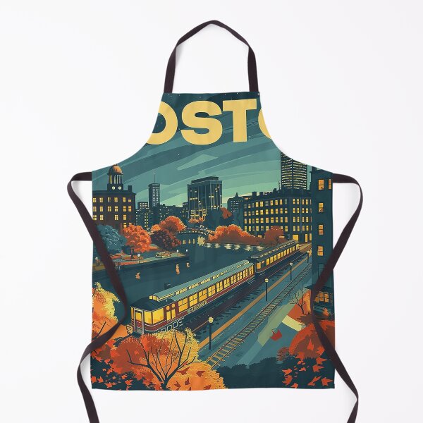Item preview, Boston City Art Vintage Boston Poster designed and sold by nomiraclehere.
