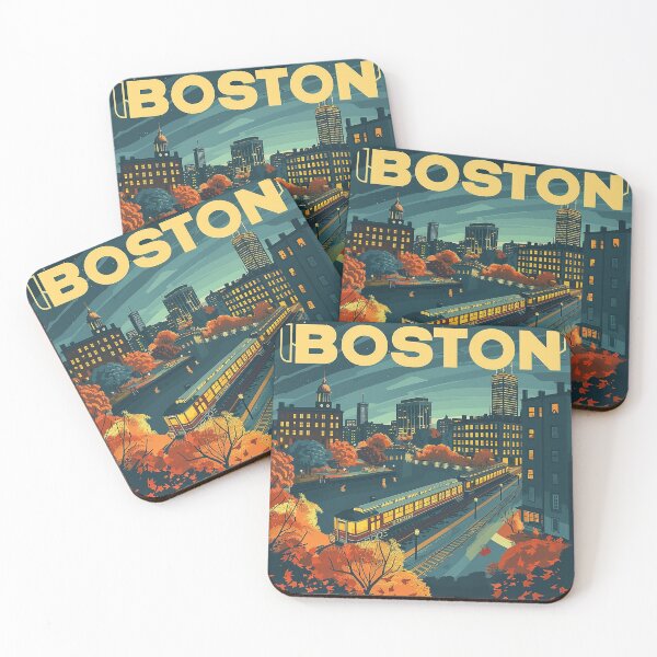 Item preview, Boston City Art Vintage Boston Poster designed and sold by nomiraclehere.