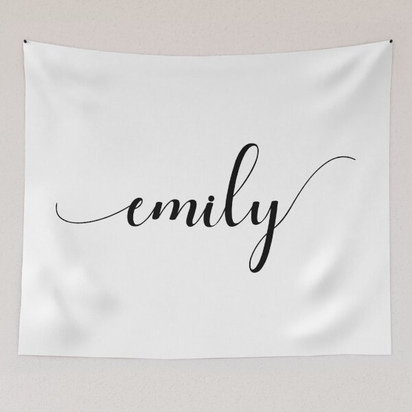 Item preview, Emily - Custom name on delicate black cursive font designed and sold by To the Lua.