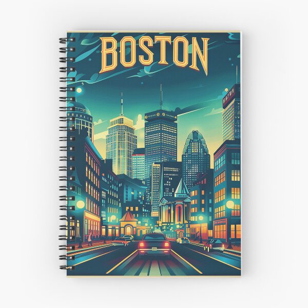 Item preview, Boston City Art Vintage Boston Poster designed and sold by nomiraclehere.