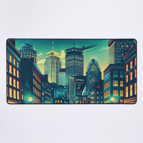 Item preview, Boston City Art Vintage Boston Poster designed and sold by nomiraclehere.