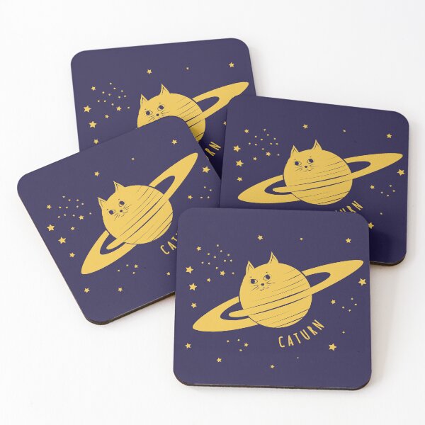 Item preview, Caturn = Cat + Saturn, Cute Cat Science Joke, (dark backgrounds) designed and sold by Markadesign.