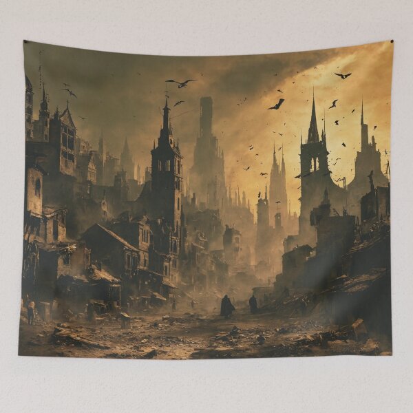 Item preview, plague city, art, devastation, epidemic designed and sold by DonnaBlankaArt.