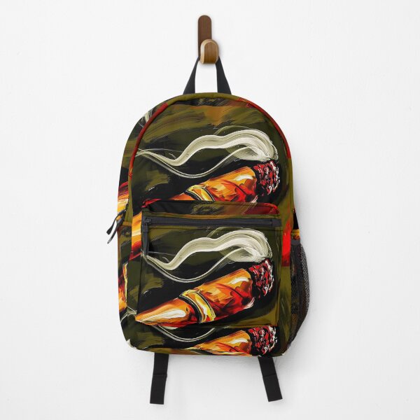Item preview, Brightly Colored Cigar with Swirling Smoke - Vivid and Dynamic Brushstrokes Generative AI designed and sold by OlfactoART Studio.