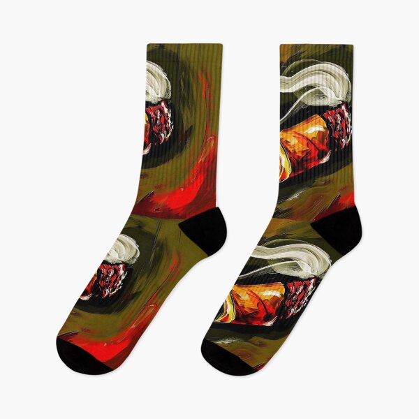Item preview, Brightly Colored Cigar with Swirling Smoke - Vivid and Dynamic Brushstrokes Generative AI designed and sold by OlfactoART Studio.