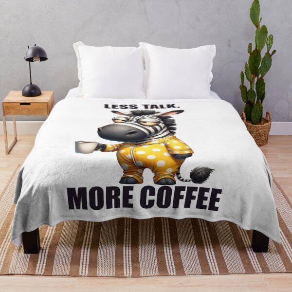 Item preview, Less Talk, More Coffee. Zebra designed and sold by BanShopDG.